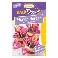 12 St. Filigran-Herzen mit Kakaobutter