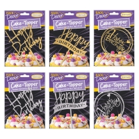 50 St. Cake Topper aus Acryl, sortiert