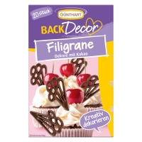 12 St. Filigrane, Dekore mit Kakao