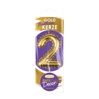 12 St. Kerzen-Zahlen gold  Balloon  Nr. 2