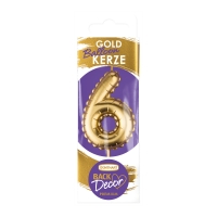 12 St. Kerzen-Zahlen gold  Balloon  Nr. 6