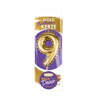 12 St. Kerzen-Zahlen gold  Balloon  Nr. 9
