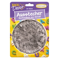 10 St. Ausstecher-Set Buchstaben
