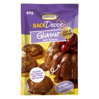 15 St. Glasur Kakao mit Glitzer