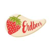 100 St. Spezialitäten-Dekor  Erdbeer , weiße Schokolade