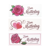 24 St. Streifen  Zum Muttertag , Dekormasse, sortiert