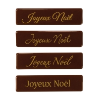 128 St. Schriftstreifen  Joyeux Noel dunkle Schokolade