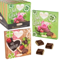 12 St. Chocolate Emotion Präsent  Viel Glück , sortiert