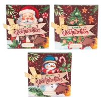 30 St. Kleines Pralinenpräsent Weihnachten mit Holzdekoration, sortiert