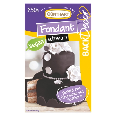 8 St. Rollfondant, schwarz 