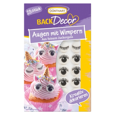 15 St. Zucker-Augen mit Wimpern 