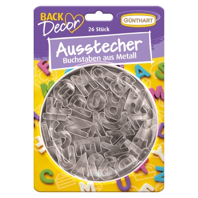 10 St. Ausstecher-Set Buchstaben 