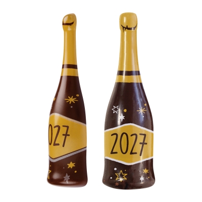 48 St. Champagner-Flasche  2027 , dunkle Schokolade 