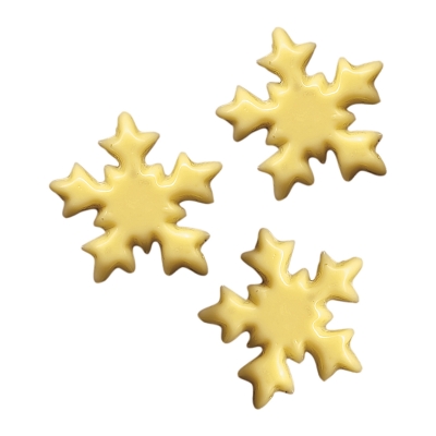 200 St. Schneeflocken, weiße Fettglasur 