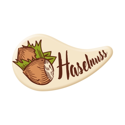 100 St. Spezialitäten-Dekor  Haselnuss , weiße Schokolade 