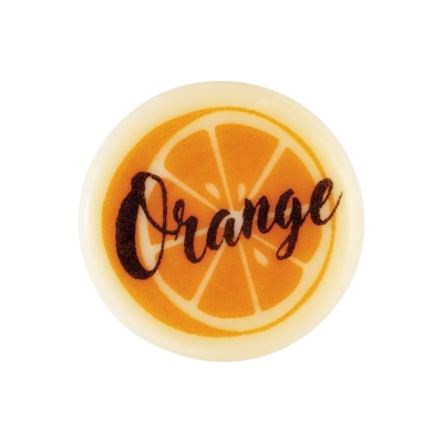 160 St. Spezialitäten-Dekor  Orange , weiße Schokolade 