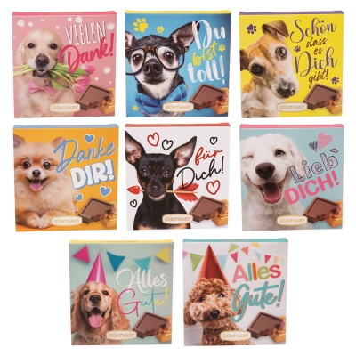 16 St. Kleines Pralinenpräsent  Hunde , sortiert 